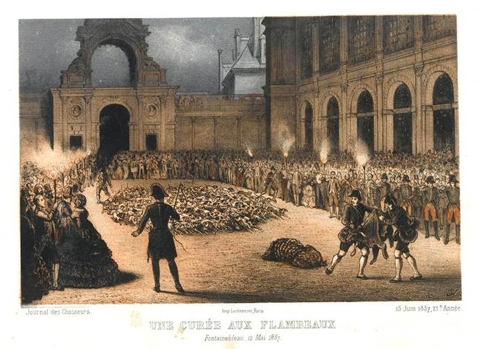 Curée aux flambeaux - Fontainebleau, le 12 mai 1857 - © RMN - Grand Palais - Château de Fontainebleau